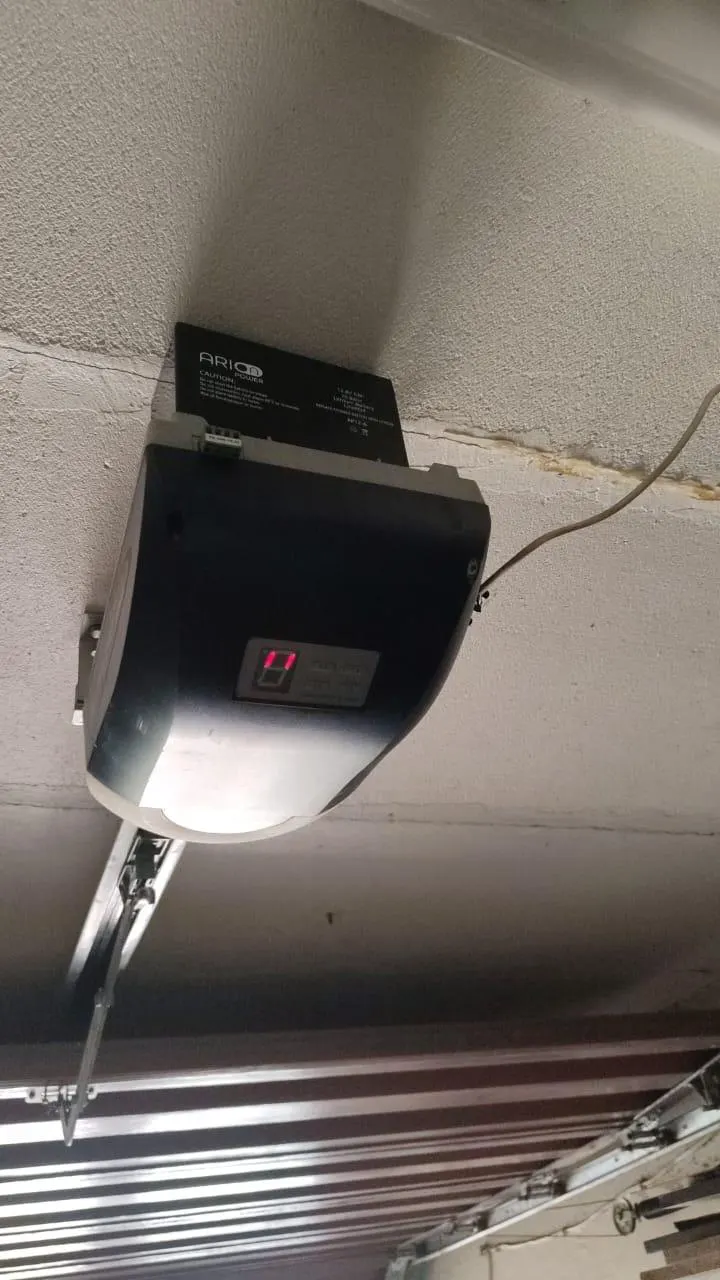 Garage door motor installation