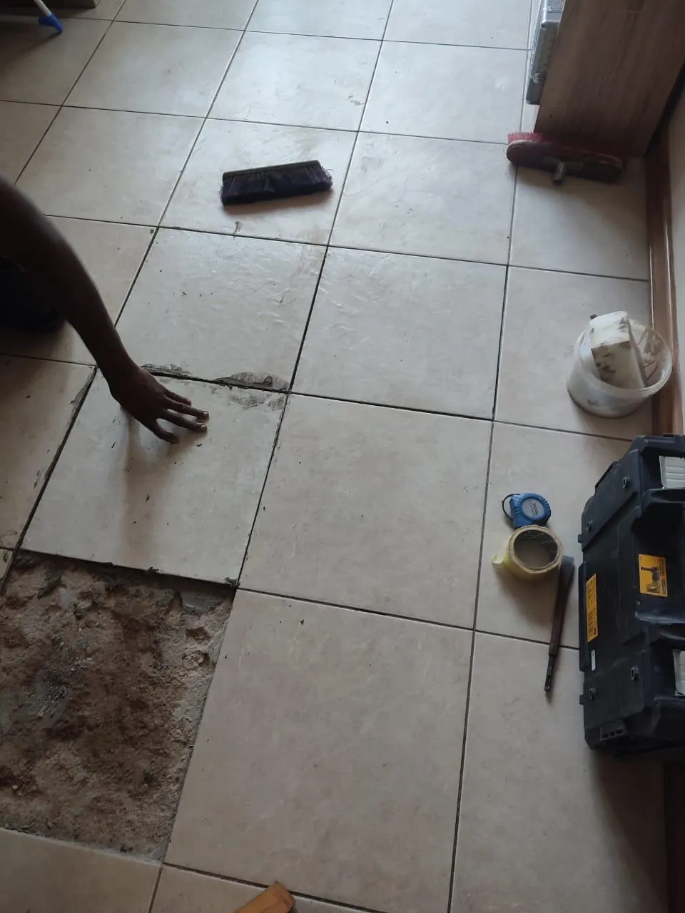 Floor tile repair