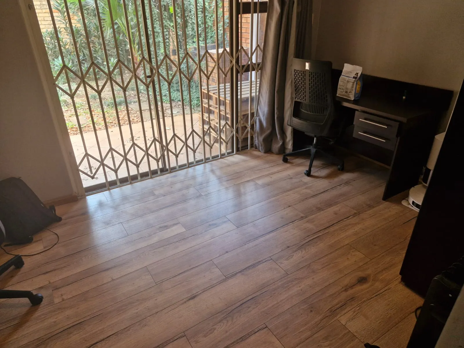 Study room with new wood-look flooring