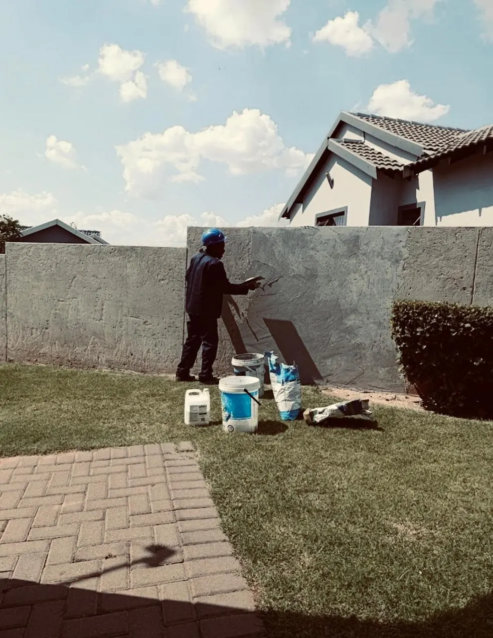 Boundary Wall Plastering